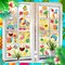 55 Pcs Hello Summer Window Gel Clings Hawaiian Thick Gel Clings
